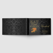 Essen, trinken und Verheiratet sein Orange Gästebu Gästebuch (Voll)