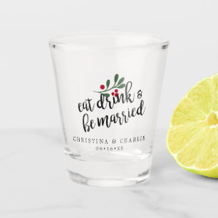 Essen Trinken und Verheiratet Sein Personalisiert Schnapsglas