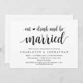 Essen, trinken und Verheiratet sein, Probe Abendes Einladung (Vorne/Hinten)