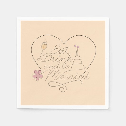 Essen, trinken und Verheiratet sein Serviette (Vorderseite)
