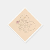 Essen, trinken und Verheiratet sein Serviette (Ecke)