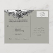 Essen, trinken und Verheiratet werden, UAWG Antwor Einladungspostkarte (Rückseite)