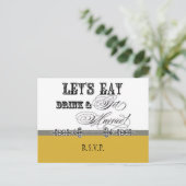 Essen, trinken und Verheiratet werden, UAWG Antwor Einladungspostkarte (Stehend Vorderseite)