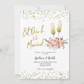 Essen, Trinken und Verheiratete Engagement Einladung (Vorderseite)