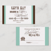 Essen, trinken und Verheiratete Escort Tischnummer Platzkarte (Vorne/Hinten)