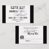 Essen, trinken und Verheiratete Escort Tischnummer Platzkarte (Vorne/Hinten)