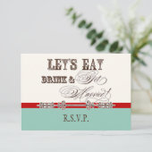 Essen, trinken und Verheiratete formelle UAWG-Kart RSVP Karte (Stehend Vorderseite)