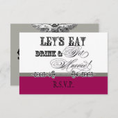 Essen, trinken und Verheiratete formelle UAWG-Kart RSVP Karte (Vorne/Hinten)
