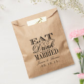 Essen, trinken und Verheiratete Gastgeschenk Hochz Geschenktütchen (Versiegelt)