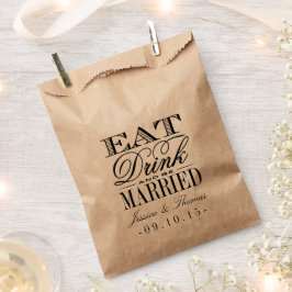 Essen, trinken und Verheiratete Gastgeschenk Hochz Geschenktütchen