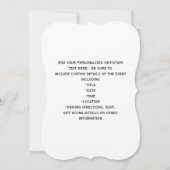 Essen, trinken und Verheiratete Hochzeit sein Einladung (Rückseite)