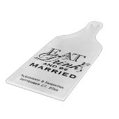 Essen, trinken und Verheiratete Hochzeit sein Schneidebrett (Ecke)