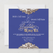 Essen, trinken und Verheiratete Hochzeitsfeier ein Einladung (Rückseite)