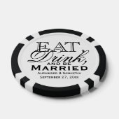 Essen, trinken und Verheiratete Hochzeitsgunst sei Pokerchips (Einzeln)