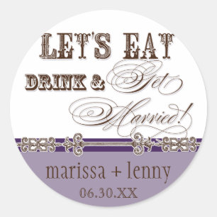 Essen, trinken und Verheiratete Matching Sticker o
