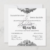 Essen, trinken und Verheiratete Paare Dusche Einla Einladung (Rückseite)