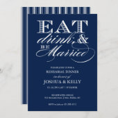 Essen, trinken und Verheiratete Probe einladen Einladung (Vorne/Hinten)