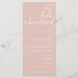 Essen, trinken und Verheiratete Skriptpresse Menükarte