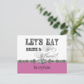 Essen, trinken und Verheirateten Empfang einladen Einladung (Stehend Vorderseite)