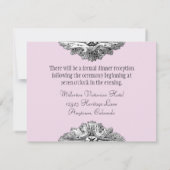 Essen, trinken und Verheirateten Empfang einladen Einladung (Rückseite)