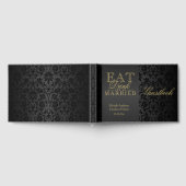 Essen, trinken und Verheiratetes schwarzes Gästebu Gästebuch (Voll)