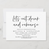 Essen, trinken und wieder, Probe essen Einladung (Vorderseite)