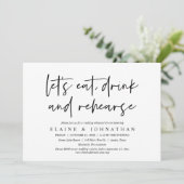 Essen, trinken und wieder, Probe essen Einladung (Stehend Vorderseite)