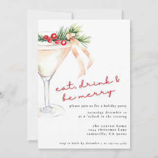 Essen, trinken und zu frohen Weihnachten Martini