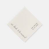 Essen, trinken & Verheiratet Hochzeitscocktail Nap Serviette (Ecke)