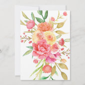 Essen, trinken & Verheiratet sein, Blume Hochzeit Einladung (Rückseite)