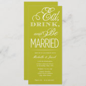 Essen, trinken, Verheiratet sein Einladung (Vorne/Hinten)