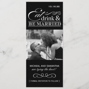 Essen, trinken & Verheiratet sein - Foto Save the Date