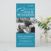 Essen, trinken & Verheiratet sein - Foto Save the  Save The Date (Stehend Vorderseite)