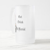 Essen, trinken, Verheiratet sein Mattglas Bierglas (Vorderseite Links)