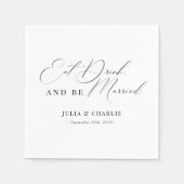 Essen, trinken, Verheiratet sein moderne, elegante Serviette (Vorderseite)