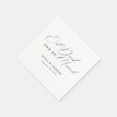 Essen, trinken, Verheiratet sein moderne, elegante Serviette (Ecke)