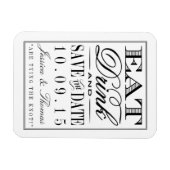 Essen, trinken & Verheiratet sein Moderne Schwarz/ Magnet (Horizontal)