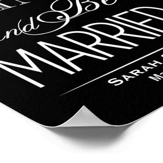 Essen, trinken, Verheiratet sein Poster (Ecke)