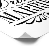 Essen, trinken & Verheiratet sein - White Wedding Poster (Ecke)