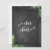 Essen, trinken & Verheiratete Natur & Chalkboard Einladung (Rückseite)