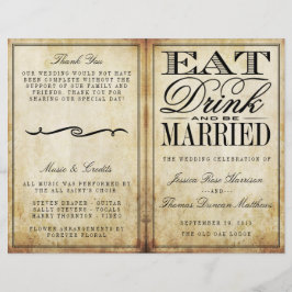 Essen, trinken & Verheiratete Vintage Hochzeit