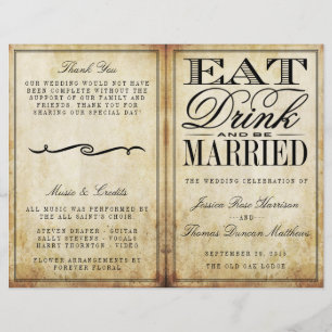 Essen, trinken & Verheiratete Vintage Hochzeit