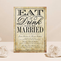 Essen, trinken & Verheiratete Vintage Hochzeit