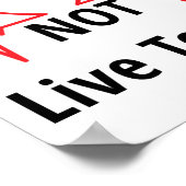 Essen, um zu leben, nicht zu essen poster (Ecke)