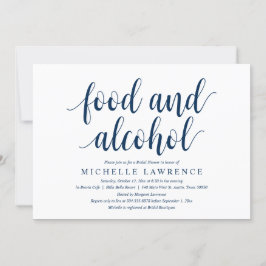 Essen und Alkohol, Moderne Feier zum Brautparty Einladung