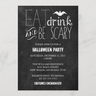 Essen und Beängstigend sein| Kopfkarton Einladung