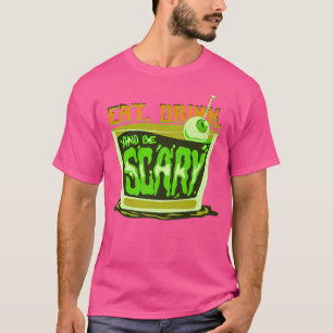 Essen und Beängstigende Kleidung Herbst T-Shirt