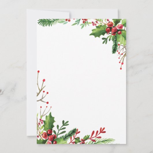 Essen und Frohe Weihnachten Party Einladung (Rückseite)