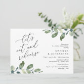 Essen und Rehearse, Hochzeit Probe Dinner Einladung (Stehend Vorderseite)