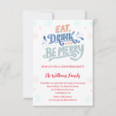 Essen und trinken & geil Weihnachten Party Einladu Einladung (Vorderseite)